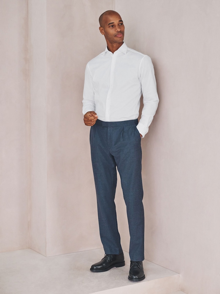 Buy White Slim Fit Cotton Stretch Long Sleeve Formal Shirt from Next USA