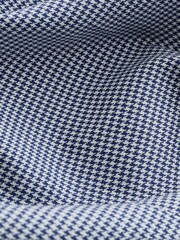 Blue Textured Slim Fit Signature 100% Cotton Smart Shirt - Image 7 of 7