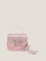 Monsoon Pink Scallop Butterfly Bag & Hair Clips Set - Image 1 of 4