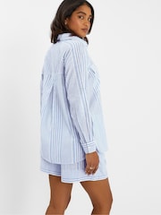 Accessorize Blue Stripe Beach Cover-Up Shirt - Image 3 of 4