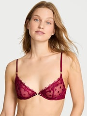 Victoria's Secret Fresh Jam Red Dot Unlined Demi Sheer Bra - Image 1 of 2