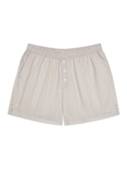 لون طبيعي - Chelsea Peers Cotton Poplin Stripe Shorts - صورة 5 من 5