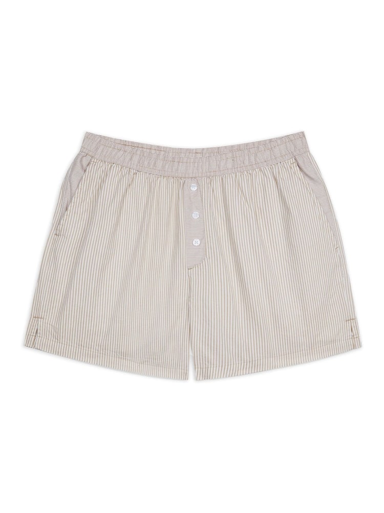 لون طبيعي - Chelsea Peers Cotton Poplin Stripe Shorts - صورة 5 من 5