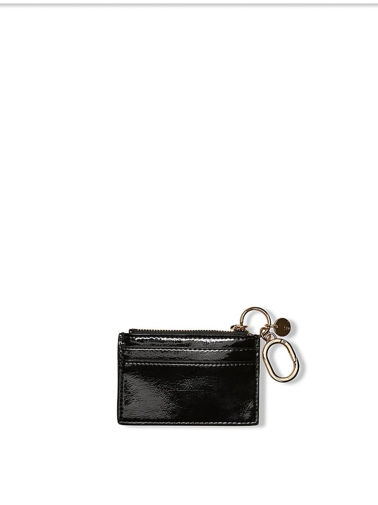 Victoria's Secret Black Patent Card Case Keyring - Image 2 of 3 Victoria's Secret Black Patent Card Case Keyring - Image 2 of 3