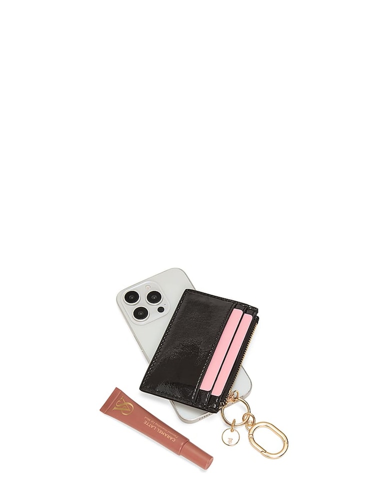 Victoria's Secret Black Patent Card Case Keyring - Image 3 of 3 Victoria's Secret Black Patent Card Case Keyring - Image 3 of 3