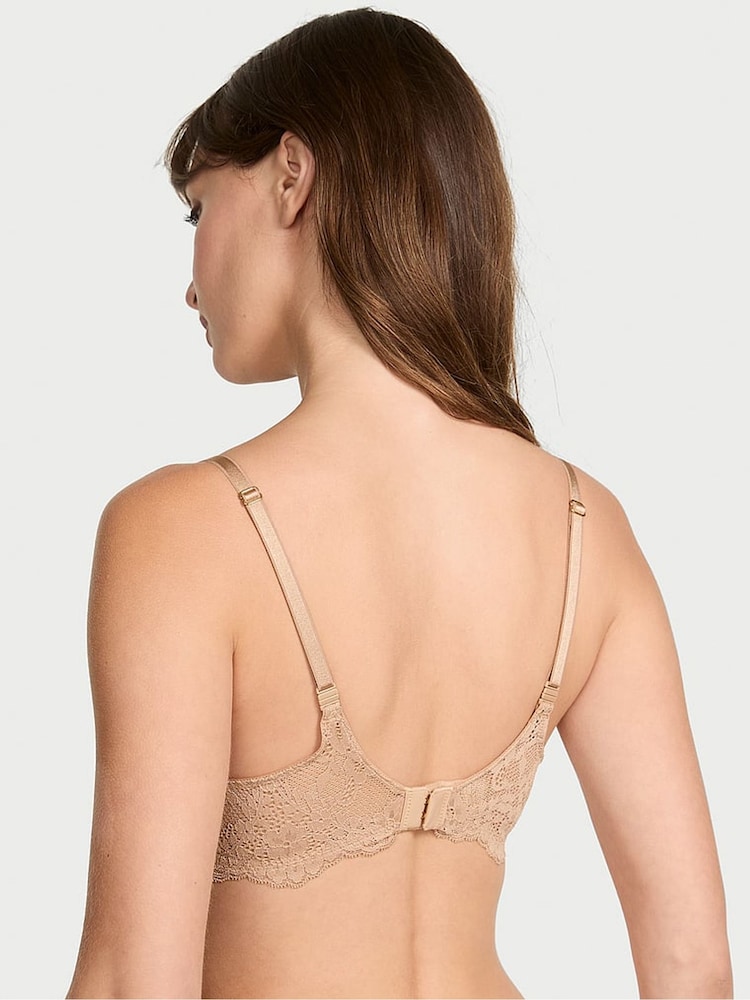 Victoria's Secret Praline Nude Lace Trim Push Up Bra - Image 2 of 2