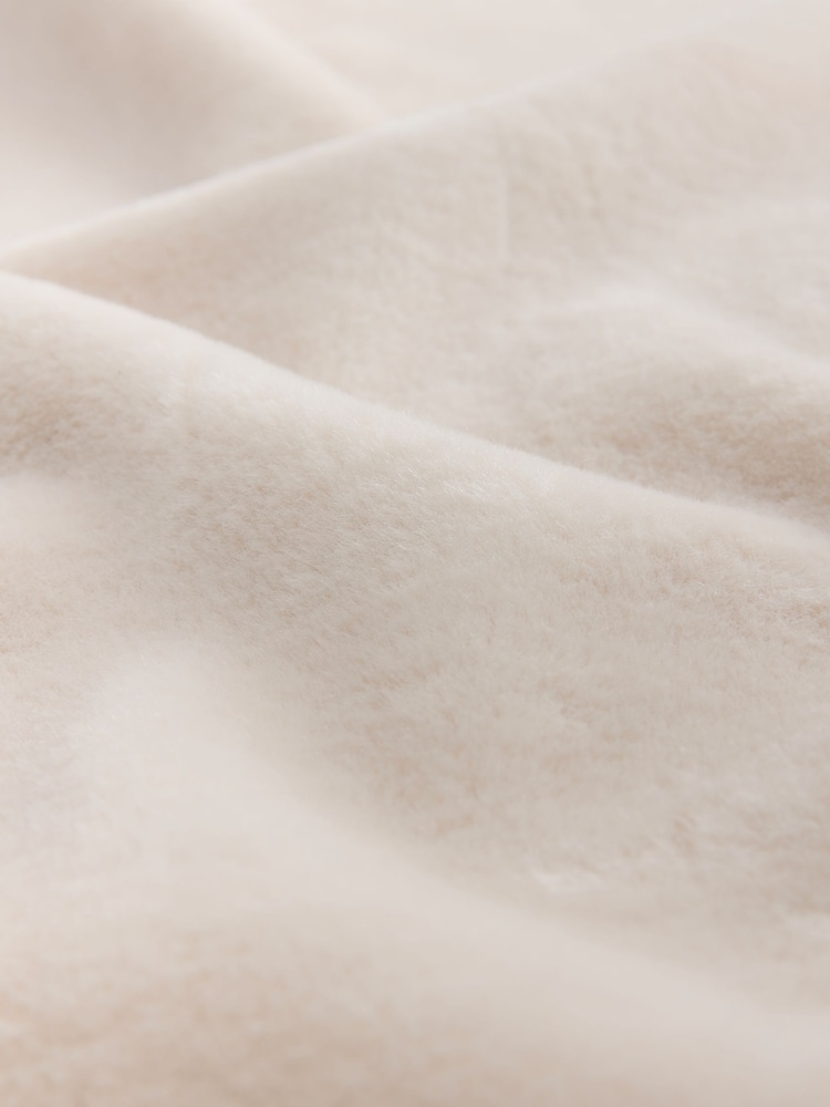 Nothing Ordinary Cream Faux Shearling Maxi Car Coat - Image 2 of 3