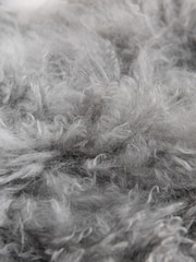 Nothing Ordinary Grey Mongolian Shearling Jacket - Image 2 of 3
