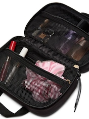 Victoria's Secret Black V Quilt Travel Makeup Bag - Image 3 of 3