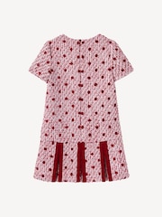 Self-Portrait Red Polka Dot Boucle Dress - Image 2 of 2