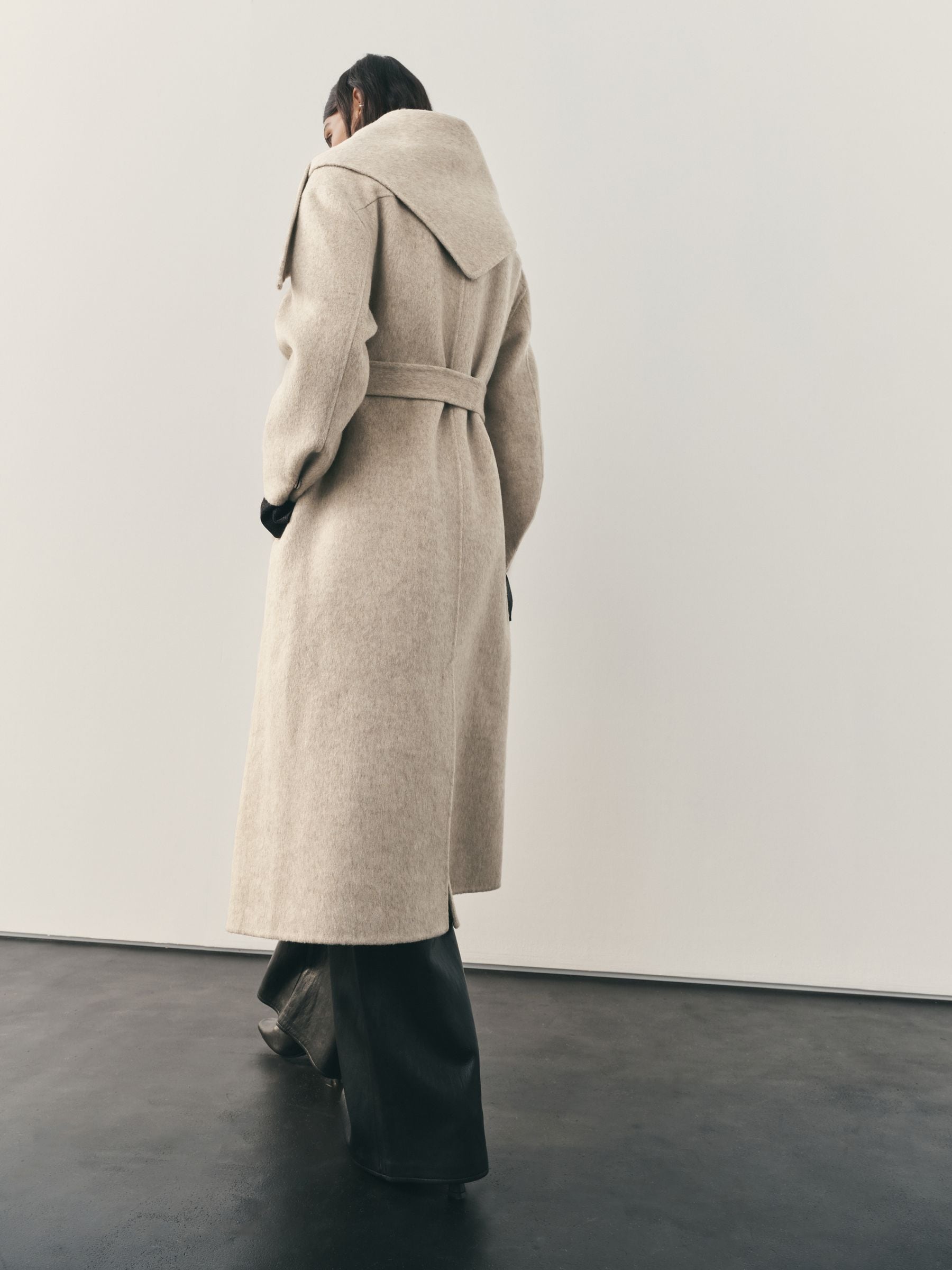 Buy Nothing Ordinary Oatmeal Wool Rich Scarf Maxi Coat from Next USA