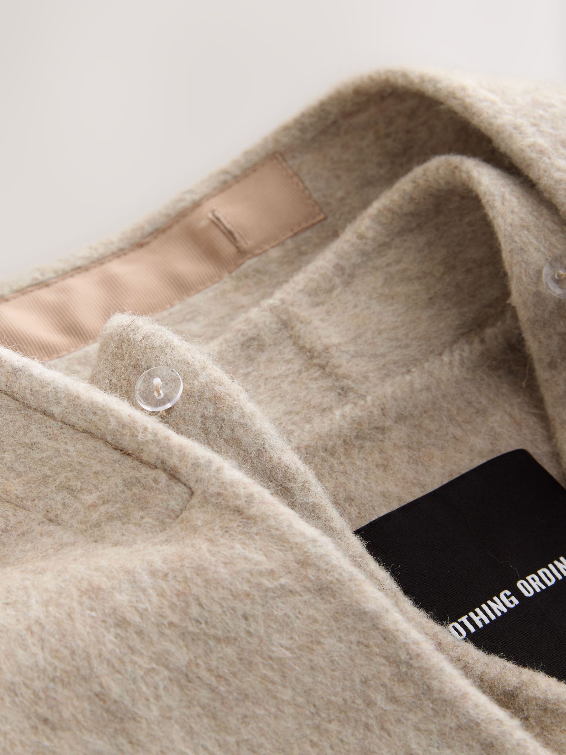 Buy Nothing Ordinary Oatmeal Wool Rich Scarf Maxi Coat from Next USA