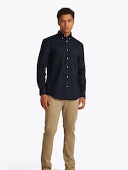 Tommy Hilfiger Blue Regular Fit Flex Poplin Shirt - Image 3 of 6