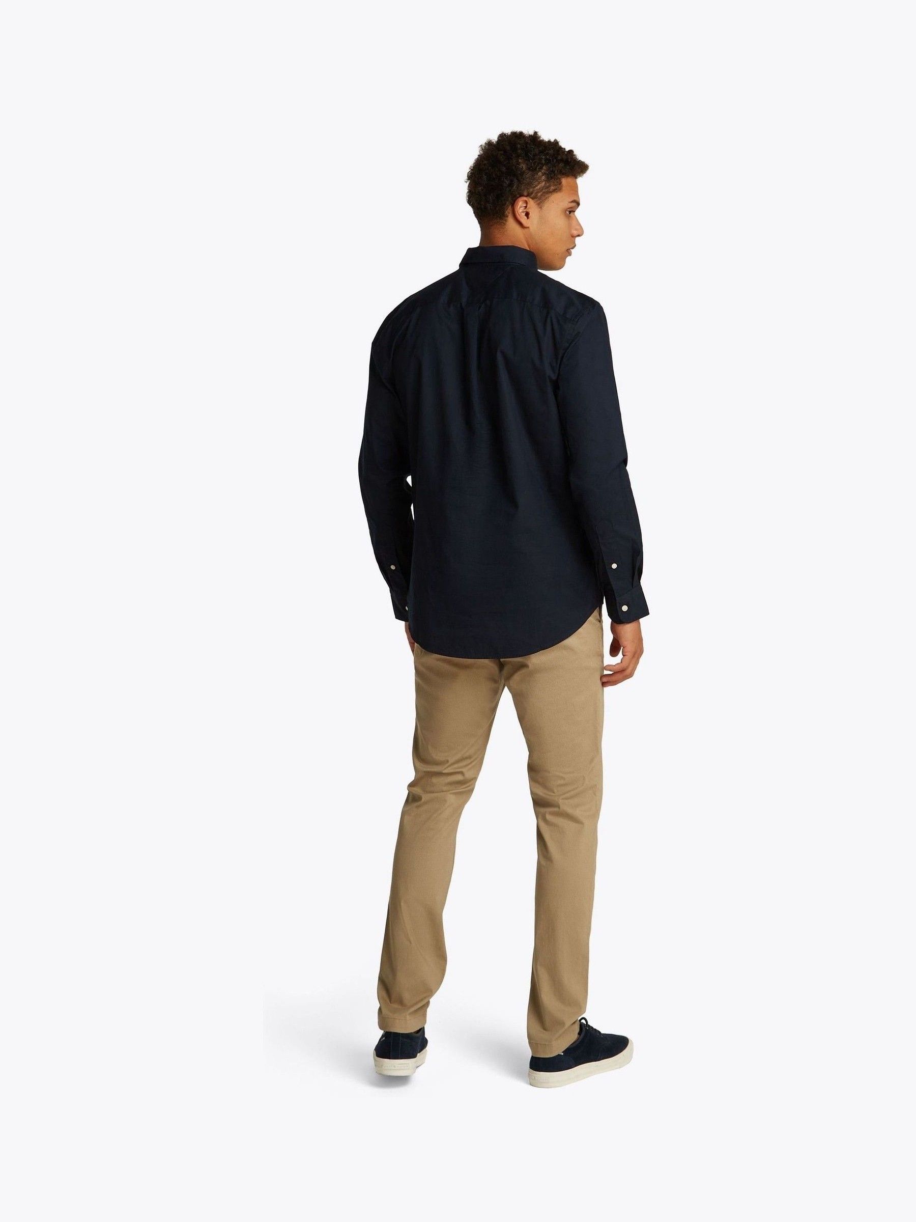 Buy Tommy Hilfiger Blue Regular Fit Flex Poplin Shirt from Next India