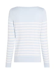 Tommy Hilfiger Fine Knit Jersey V-Neck Jumper - Imagem 6 de 6