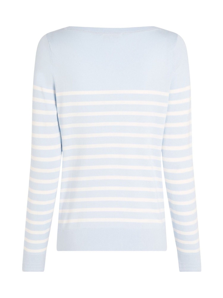 Tommy Hilfiger Fine Knit Jersey V-Neck Jumper - Imagem 6 de 6