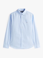 Tommy Hilfiger Blue Regular Fit Flex Poplin Shirt - Image 5 of 5