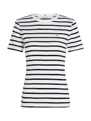 Tommy Hilfiger Blue Slim Crew Neck T-Shirt - Image 5 of 6