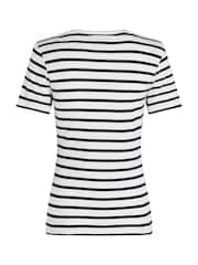 Tommy Hilfiger Blue Slim Crew Neck T-Shirt - Image 6 of 6