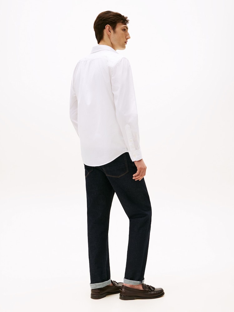 Tommy Hilfiger White Regular Fit Flex Poplin Shirt - Image 2 of 7