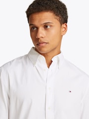 Tommy Hilfiger White Regular Fit Flex Poplin Shirt - Image 5 of 7