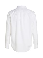 Tommy Hilfiger White Regular Fit Flex Poplin Shirt - Image 7 of 7