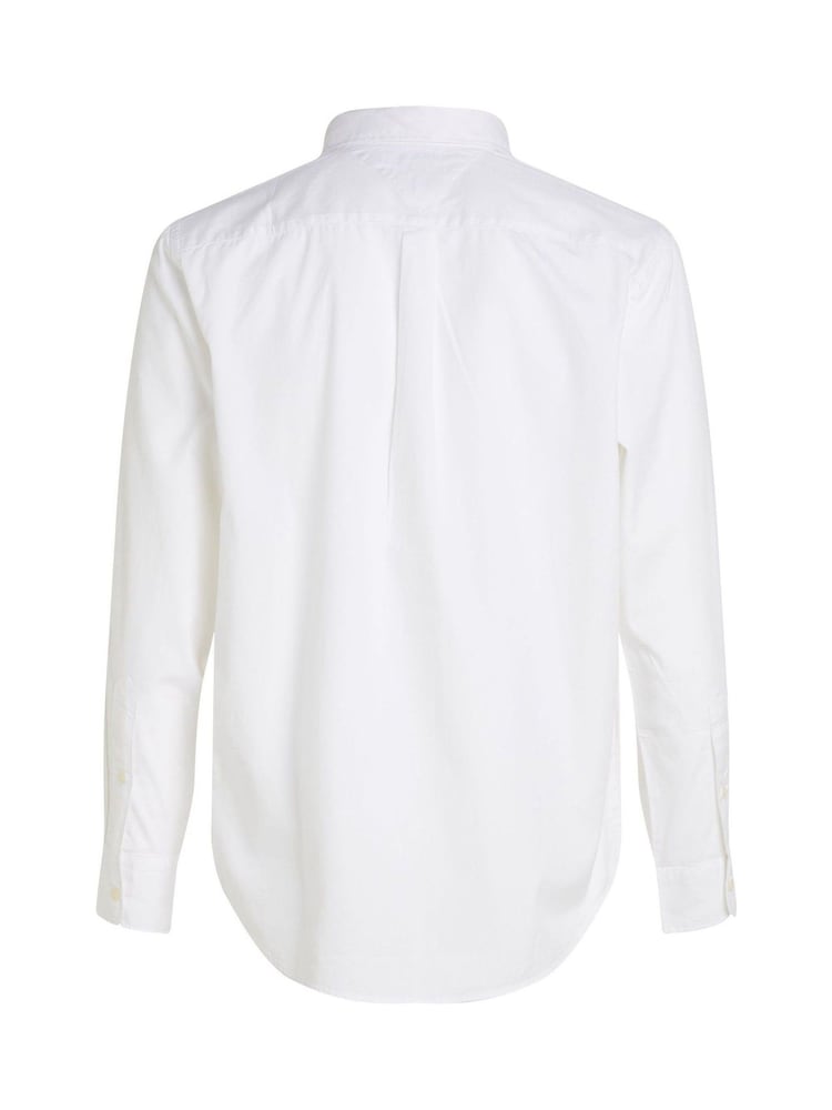 Tommy Hilfiger White Regular Fit Flex Poplin Shirt - Image 7 of 7