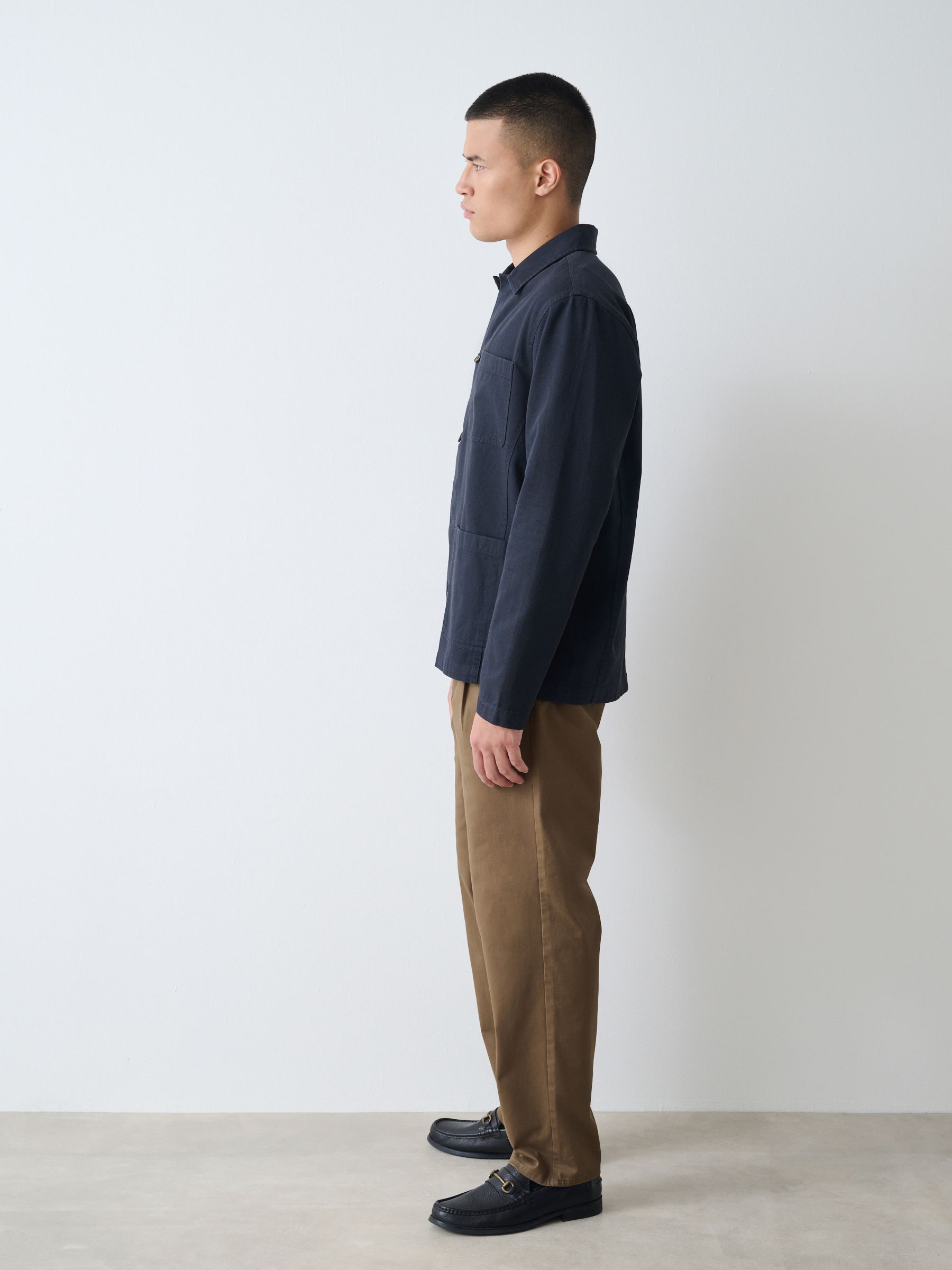 Buy Tan Brown Twin Pleat Regular Relaxed Tapered Fit Stretch