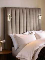 Soft Velvet Mink Brown Mayfair Tall Upholstered Ottoman Storage Bed Frame - Image 4 of 6