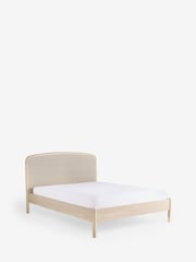 Rattan Lime Washed Oak Effect Matson Wooden Bed Frame - Image 8 of 8