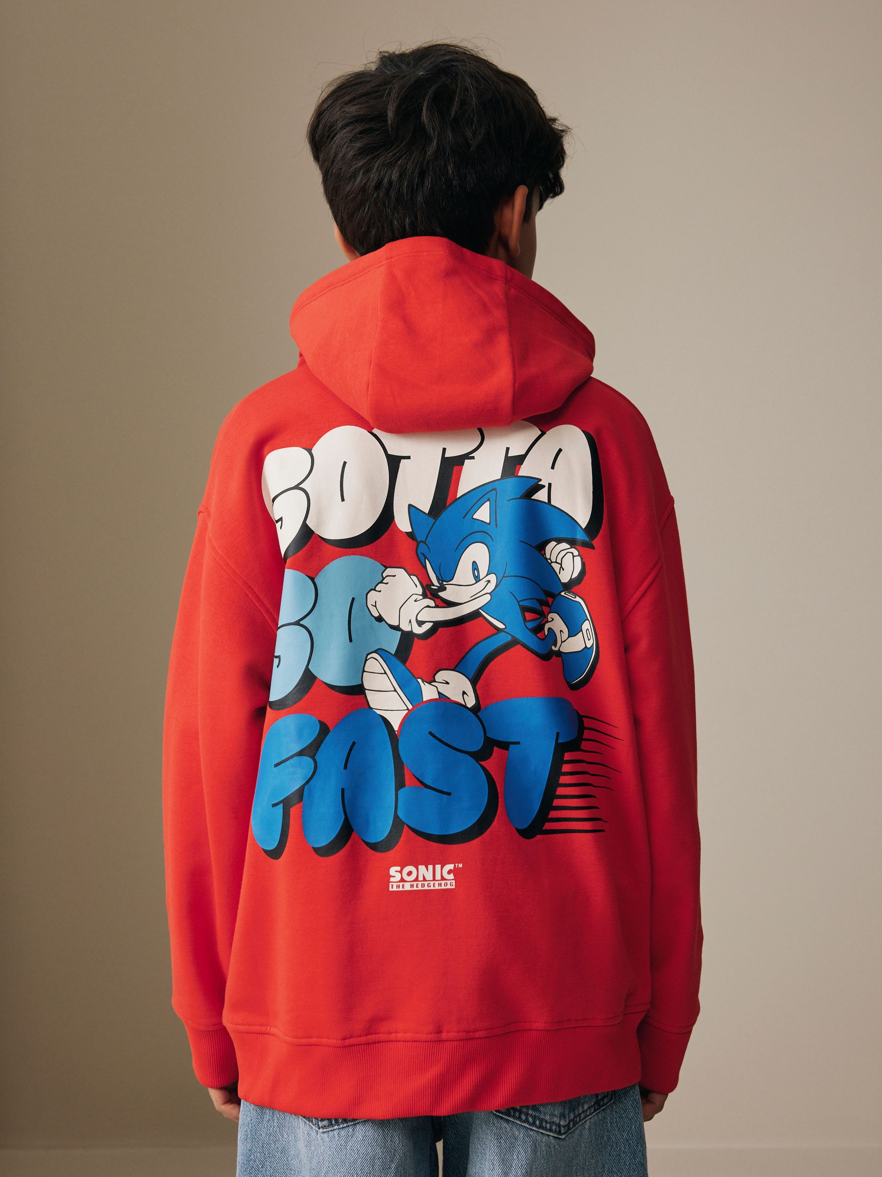 Buy Red Sonic Zip Through Hoodie (3-16yrs) from Next USA