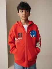 أحمر - هودي سونيك بسحاب كامل (3-16سنة) - Image 4 of 4