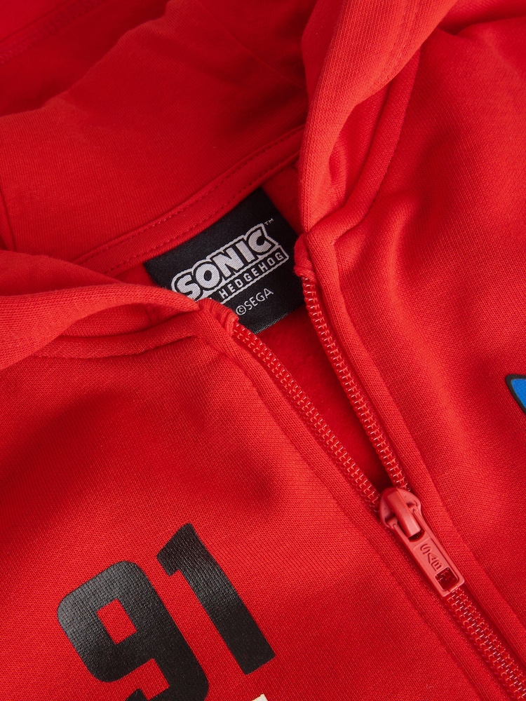 Rojo - Sudadera con capucha y cremallera de Sonic (3-16 años) - Imagen 9 de 9
