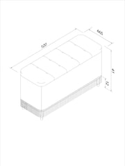 Soft Twill Oyster Natural Storage Ottoman Blanket Box - Image 4 of 10