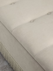 Soft Twill Oyster Natural Storage Ottoman Blanket Box - Image 5 of 10