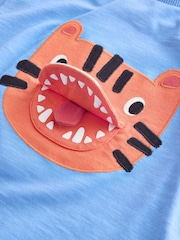Blue Tiger Short Sleeve Interactive T-Shirt (3mths-7yrs) - Image 7 of 8