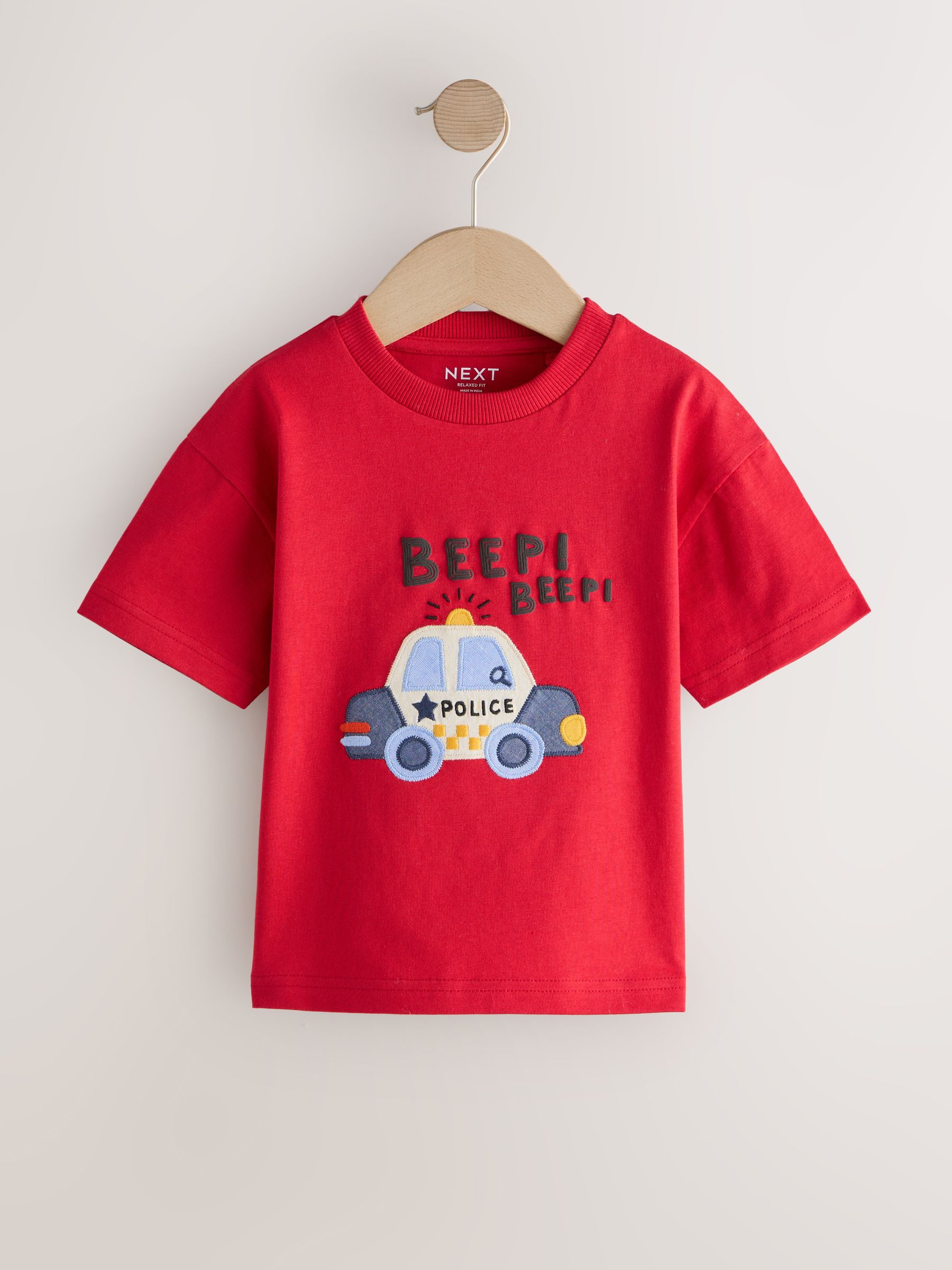 Next：日本 レッド パトカー - アップリケ 半袖 T シャツ（3カ月～7 歳 