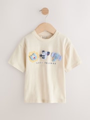 Neutral Safari Animals Short Sleeve 3D Padded T-Shirt (3mths-7yrs) - Image 5 of 8