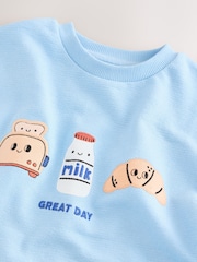 Light Blue Breakfast Trio - Kurzärmeliges T-Shirt mit Applikationen (3 Monate - 7 Jahre) - Bild 7 von 9