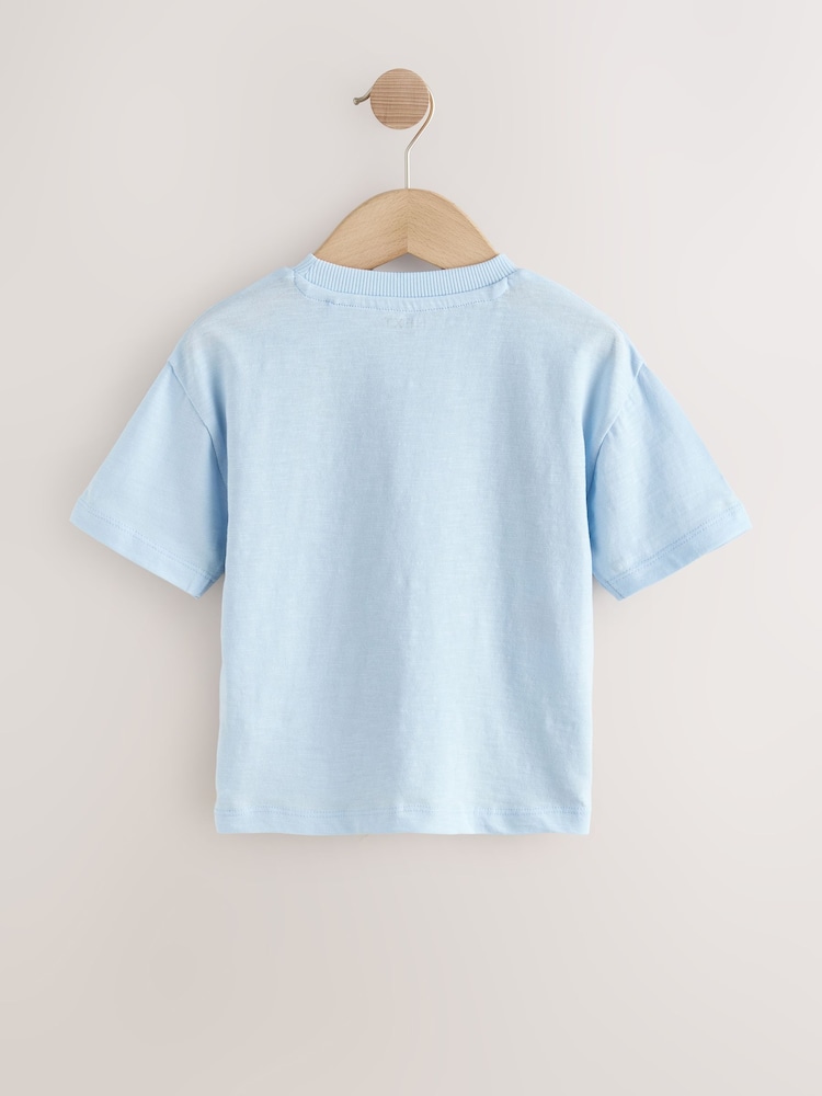 Blue Seaside Short Sleeve Appliqué T-Shirt (3mths-7yrs) - Image 2 of 4 Blue Seaside Short Sleeve Appliqué T-Shirt (3mths-7yrs) - Image 2 of 4