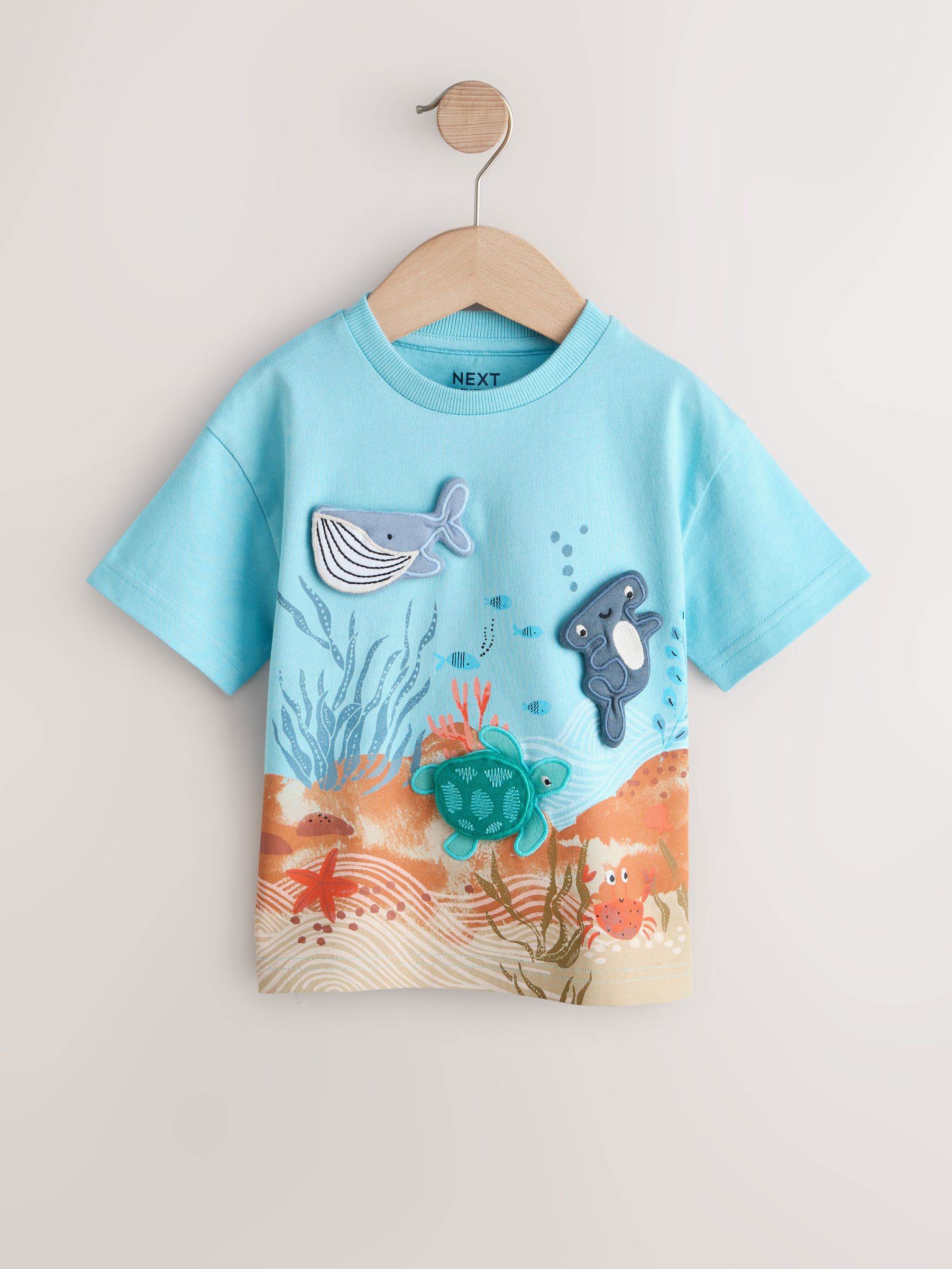Buy Blue Sea Animal Short Sleeve 3D Padded T-Shirt (3mths-7yrs