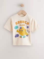 Neutral Brunch Club Pancakes Short Sleeve Graphic T-Shirt (3mths-7yrs) - Image 1 of 4