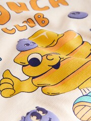 Neutral Brunch Club Pancakes Short Sleeve Graphic T-Shirt (3mths-7yrs) - Image 4 of 4