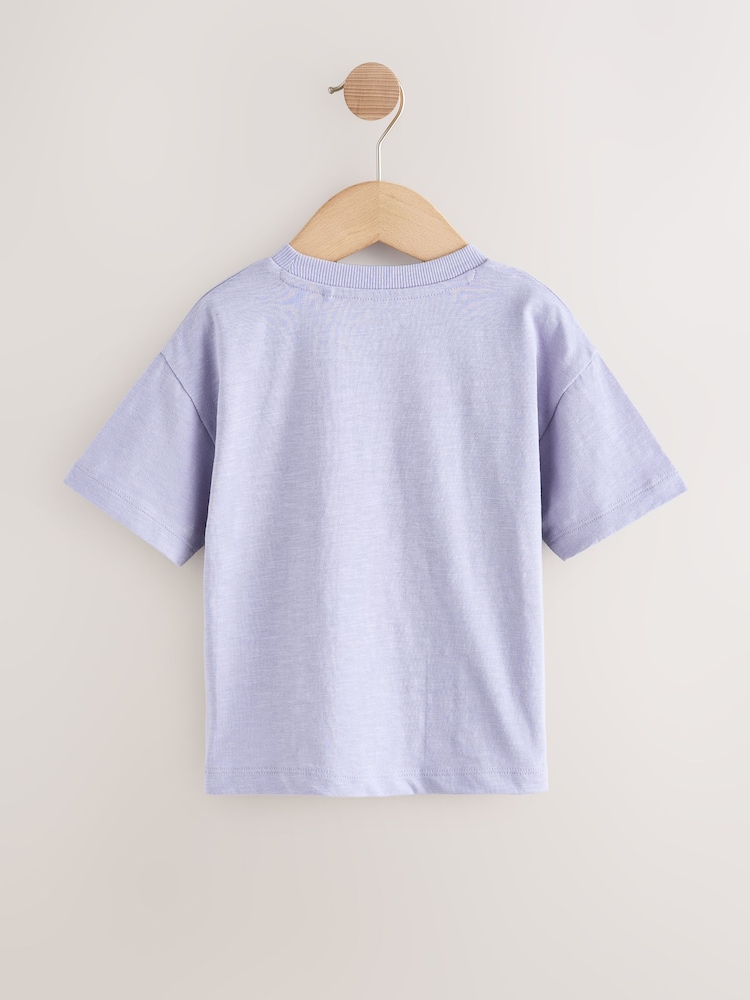 Purple Dinosaur Short Sleeve Graphic T-Shirt (3mths-7yrs) - Image 2 of 4 Purple Dinosaur Short Sleeve Graphic T-Shirt (3mths-7yrs) - Image 2 of 4