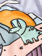Purple Dinosaur Short Sleeve Graphic T-Shirt (3mths-7yrs) - Image 3 of 4