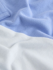 أزرق - Colourblock Short Sleeve Polo Shirt (3mths-7yrs) - صورة 8 من 9