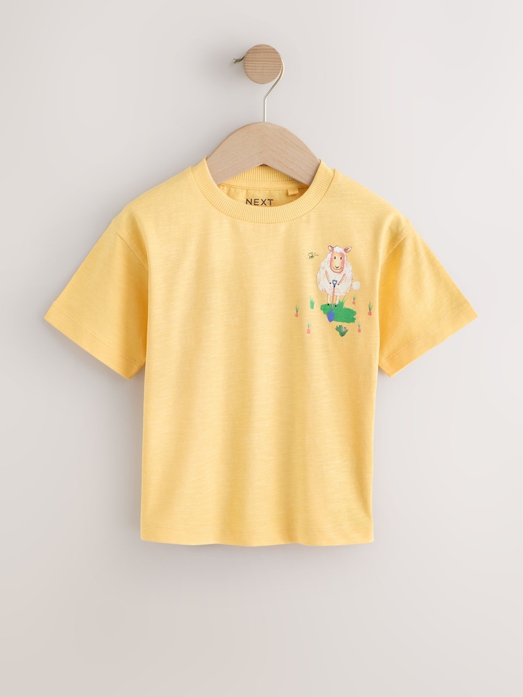 Green Watercolour Farm - Short Sleeve Graphic T-Shirt 3 Pack (3mths-7yrs) - صورة 2 من 7 Green Watercolour Farm - Short Sleeve Graphic T-Shirt 3 Pack (3mths-7yrs) - صورة 2 من 7