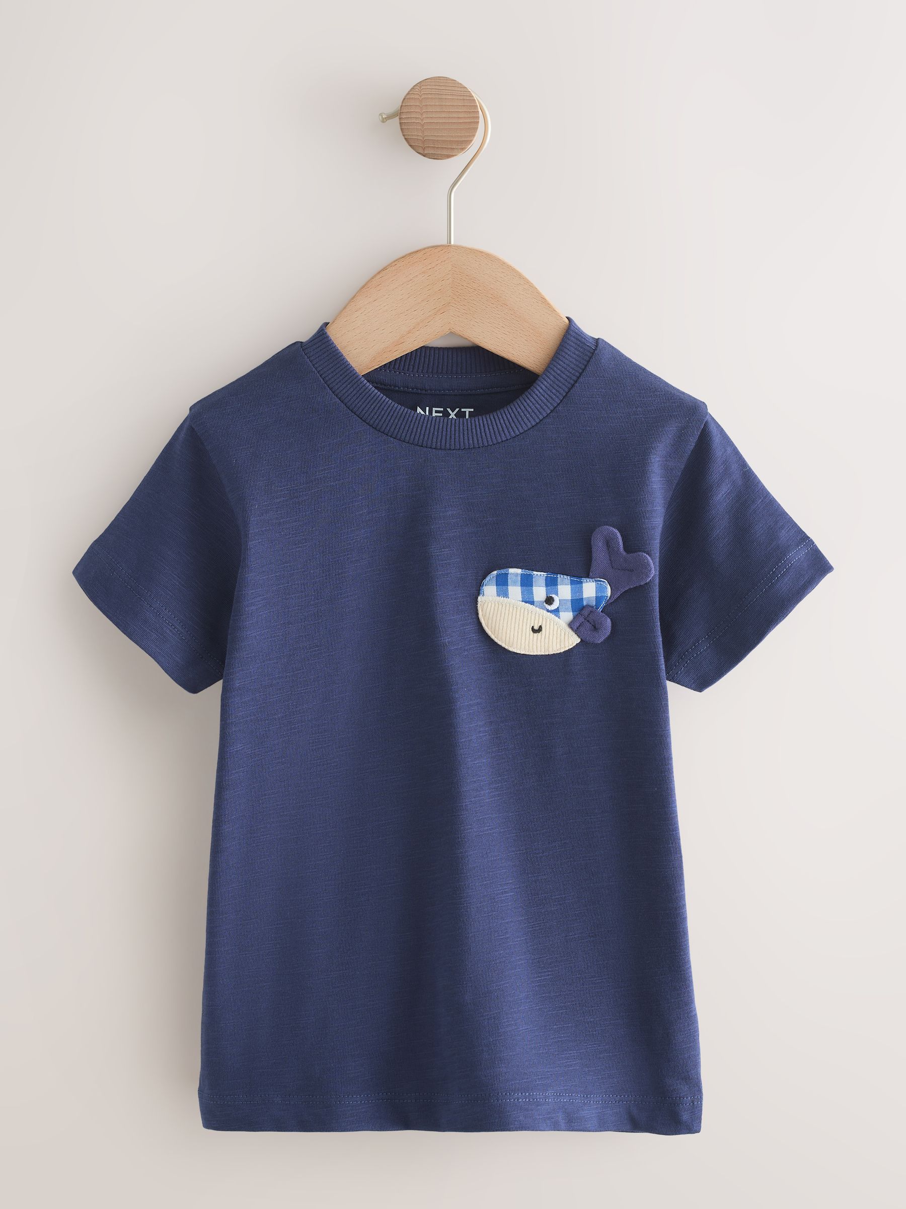 Next：日本 ネイビー 海のAnimal - 半袖アップリケ Tシャツ 3枚組（3か