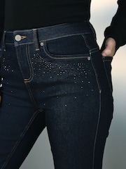 Azul lavado con adornos - Vaqueros bootcut supersuaves - Imagen 6 de 9