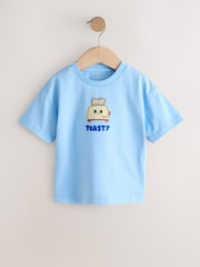 Blue Breakfast Short Sleeve Graphic T-Shirts 3 Pack (3mths-7yrs) - Image 5 of 7